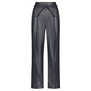 Mayson the Label Vegan Leather Pleat Front Tapered Pants in Periscope Size 2